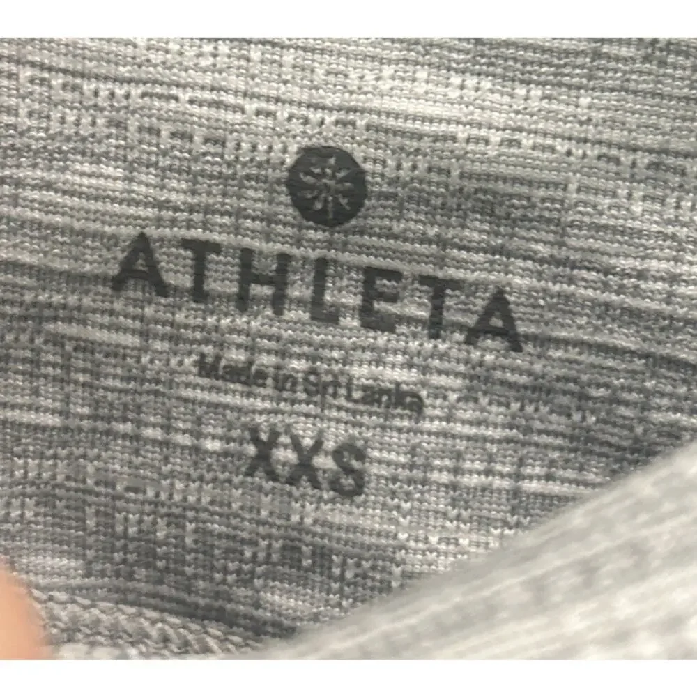 Women’s ATHLETA Grey/White High Rise Jacquard Chaturanga Leggings Size XXS *A4
